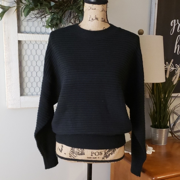 Workshop republic clothing black ribbed sweater M - Picture 1 of 7